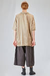 long and wide shirt in washed silk and cotton satin garment dyed - ALBUM DI FAMIGLIA 