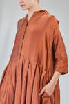 long and wide dress in washed silk and cotton satin garment dyed - ALBUM DI FAMIGLIA 