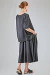 long and wide top in washed silk and cotton satin garment dyed - ALBUM DI FAMIGLIA 
