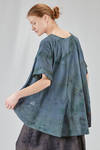 camicia lunga e ampia in voile di cotone tinto a mano - ATELIER SUPPAN 
