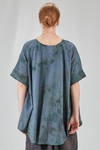 camicia lunga e ampia in voile di cotone tinto a mano - ATELIER SUPPAN 