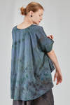 camicia lunga e ampia in voile di cotone tinto a mano - ATELIER SUPPAN 