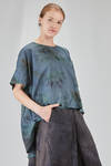 camicia lunga e ampia in voile di cotone tinto a mano - ATELIER SUPPAN 