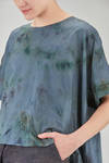 camicia lunga e ampia in voile di cotone tinto a mano - ATELIER SUPPAN 