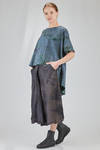 camicia lunga e ampia in voile di cotone tinto a mano - ATELIER SUPPAN 