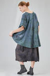 camicia lunga e ampia in voile di cotone tinto a mano - ATELIER SUPPAN 