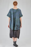 camicia lunga e ampia in voile di cotone tinto a mano - ATELIER SUPPAN 