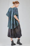 camicia lunga e ampia in voile di cotone tinto a mano - ATELIER SUPPAN 