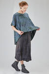 camicia lunga e ampia in voile di cotone tinto a mano - ATELIER SUPPAN 