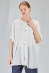 camicia lunga e ampia, in garza leggera e goffrata di viscosa e cotone - ATELIER SUPPAN 