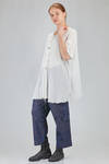 camicia lunga e ampia, in garza leggera e goffrata di viscosa e cotone - ATELIER SUPPAN 