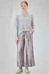 hip-lenght sweater, wide, in light flamed linen and polyamide knit - F-CASHMERE by FISSORE 