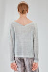 hip-lenght sweater, wide, in light flamed linen and polyamide knit - F-CASHMERE by FISSORE 