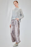 hip-lenght sweater, wide, in light flamed linen and polyamide knit - F-CASHMERE by FISSORE 