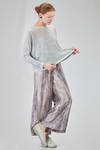 hip-lenght sweater, wide, in light flamed linen and polyamide knit - F-CASHMERE by FISSORE 