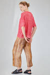 long and straight t-shirt in light flamed linen and polyamide knit - F-CASHMERE by FISSORE 