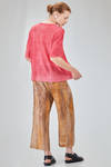 long and straight t-shirt in light flamed linen and polyamide knit - F-CASHMERE by FISSORE 