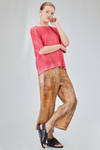 long and straight t-shirt in light flamed linen and polyamide knit - F-CASHMERE by FISSORE 
