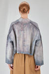 caban al fianco, ampio, in bourette di canapa tutta sfumata - F-CASHMERE by FISSORE 