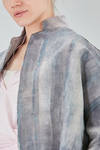 caban al fianco, ampio, in bourette di canapa tutta sfumata - F-CASHMERE by FISSORE 