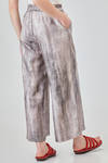 wide trousers in printed silk twill - F-CASHMERE by FISSORE 