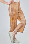 ankle length trousers in printed linen canvas - F-CASHMERE by FISSORE 