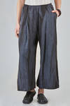 wide trousers in washed and hand dyed linen and silk shantung - GILDA MIDANI 