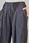 wide trousers in washed and hand dyed linen and silk shantung - GILDA MIDANI 