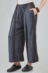 wide trousers in washed and hand dyed linen and silk shantung - GILDA MIDANI 