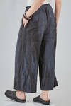 wide trousers in washed and hand dyed linen and silk shantung - GILDA MIDANI 