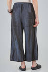 wide trousers in washed and hand dyed linen and silk shantung - GILDA MIDANI 