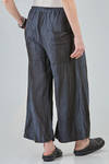 wide trousers in washed and hand dyed linen and silk shantung - GILDA MIDANI 