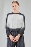 short t-shirt, slightly flared, in flamed and hand dyed cotton jersey - GILDA MIDANI 