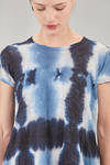 hip-lenght t-shirt, slim, in flamed and hand dyed cotton jersey - GILDA MIDANI 