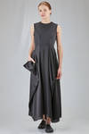 long and wide dress in technical nylon and elastan jersey and parts in polyester - HIGH 