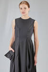 long and wide dress in technical nylon and elastan jersey and parts in polyester - HIGH 