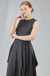 long and wide dress in technical nylon and elastan jersey and parts in polyester - HIGH 