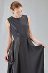 long and wide dress in technical nylon and elastan jersey and parts in polyester - HIGH 