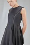 long and wide dress in technical nylon and elastan jersey and parts in polyester - HIGH 