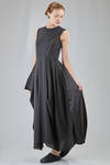 long and wide dress in technical nylon and elastan jersey and parts in polyester - HIGH 