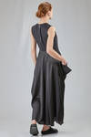 long and wide dress in technical nylon and elastan jersey and parts in polyester - HIGH 