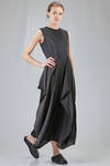 long and wide dress in technical nylon and elastan jersey and parts in polyester - HIGH 