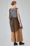 hip-lenght caban, wide, in light cotton canvas and cotton mesh - ISABEL BENENATO 