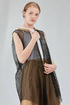 hip-lenght caban, wide, in light cotton canvas and cotton mesh - ISABEL BENENATO 