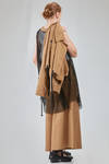 hip-lenght caban, wide, in light cotton canvas and cotton mesh - ISABEL BENENATO 