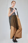 hip-lenght caban, wide, in light cotton canvas and cotton mesh - ISABEL BENENATO 