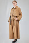hip-lenght caban, wide, in light cotton canvas and cotton mesh - ISABEL BENENATO 