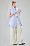 long and wide shirt in cotton makò - ISABEL BENENATO 