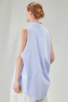 long and wide shirt in cotton makò - ISABEL BENENATO 