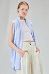 long and wide shirt in cotton makò - ISABEL BENENATO 